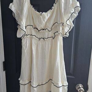 Elegant Cream Ruffle Top